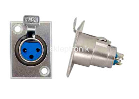 Gniazdo mikrof. 3P żeńskie do obudowy XLR CANON