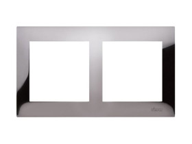 SIMON 54 Ramka 2 podwójna metalowa Ciemna stal IP20/IP44 DR2/67 KONTAKT SIMON
