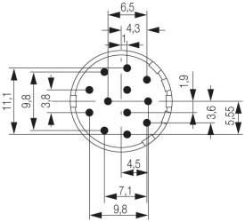 Weidmüller SAI-M23-BE-12-F-PE 1224190000 Wkładka złącza żeńskiego 1 szt.