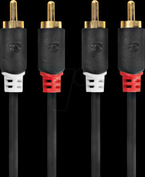 CABW24200AT05 Cinch cable, 2x Cinch male to 2x Cinch male, 0.5 m