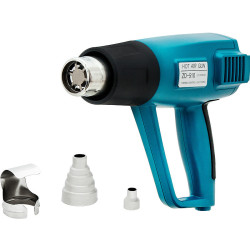 Opalarka na gorące powietrze Regulacja temp. 450W-1500W, Dysze, LCD