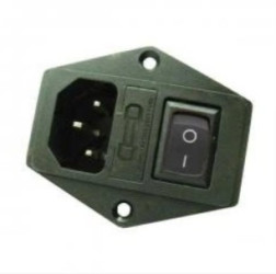 GNIAZDO AC IEC MESKIE DO OBUD.+BEZP+WYL