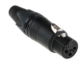 Złącze XLR 3 -pinowe Montaż na kablu Żeński Czarny
