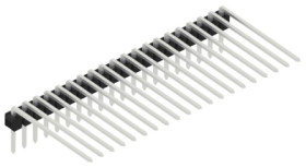 Pin header, 20 pole, pitch 2.54 mm, angled, black, SL320720Z