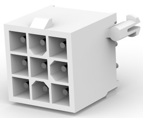 Listwa stykowa PCB 9-pinowe Mini-Universal MATE-N-LOK raster: 4.14 mm Prosty 3-rzędowe TE Connectivity Otwór