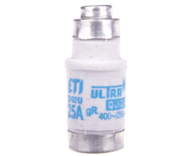Wkładka bezpiecznikowa D02 25A gR 400V AC/250V DC D02UQ25A 004312002