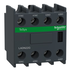 Blok styków pomocniczych Schneider Electric 2NC + 2NO LADN