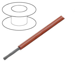 7057/19-RD005 Przewód HookUp Wire linka Cu 18AWG PVC czerwony 150V 30,5m