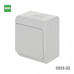 Hermes Łącznik schodowy hermetyczny pojedynczy natynkowy IP44 biały ŁNT-1 0331-02