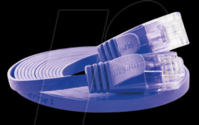 PKW-SLIM-KAT6 1.0 VT Cat.6 SLIM patch cable, U/UTP, 1,0 m, violette