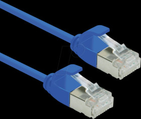 21153347 Patch cable, Cat.6a, U/FTP, slim, blue, 5 m