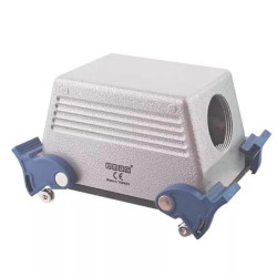 Pokrywa metalowa pusta, 48 pin, 16 A, boczne przyłączenie, ręczne zamknięcia z rolką - plastikowe T0-EBM48GU14