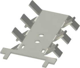 Finger shaped heatsink, (L x W x H) 55.6 x 35.1 x 12.6 mm, 14 K/W, black anodized, 10034977