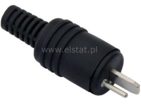 Wtyk głośnikowy prosty, przewód przykręcane