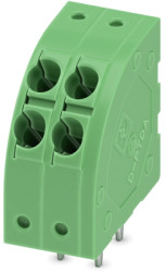 PCB terminal, 2 pole, pitch 3.5 mm, AWG 24-16, 13.5 A, spring-clamp connection, green, 1724912