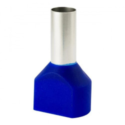 Końcówka tulejkowa izolowana HI 2x16,0/18-ni niebieska (100 szt.) Al/Cu