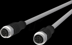 142MLA22010 Sensor cables, M12, 4-pin, coupling > coupling, 1 m