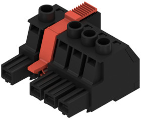 Socket header, 4 pole, pitch 10.16 mm, straight, black, 1156640000