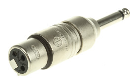 Adapter AV Męskie 1/4 cala mono (1) na Żeńskie XLR (1)