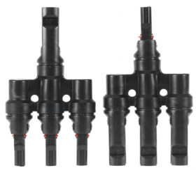 Rozgałęźnik złącza fotowoltaicznego MC4 - potrójny równoległy + - MC4-RR-3