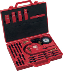 Zestaw testowy pojazdów, typ: Wspornik silnika, w zestawie: 1 kolanko 90°, 1 manometr, 5 atrap wtryskiwaczy: 1NV