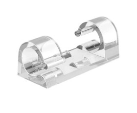 Klips kablowy Ø6-8 mm Polax samoprzylepny 33x13 mm, 20 szt. (37-174)