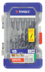 Wiertło Tivoly Wiertło do drewna 15 szt. Zestaw drutów do drewna