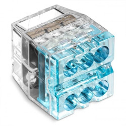 Szybkozłączka SCP6 IDEALNA wtykowa do drutów i wielodrutów 6-torowa 4mm² 24A 450V 88000003S /50szt./