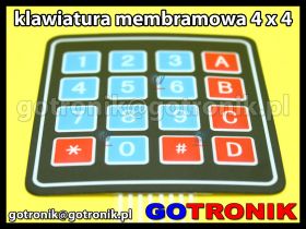 Klawiatura membranowa 4x4 = 16 przycisków