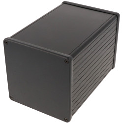 Hammond 1455NS1602BK Extruded Enclosure 103 X 103 X 160 Black Anodise