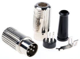 Wtyk Din 6 -pinowe Męski Montaż na kablu 100 V AC