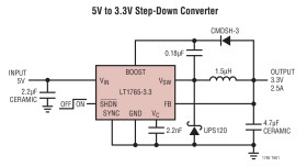 Monolithic 3A, 1.25MHz Step-Down Switching Regulator