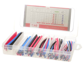 Zestaw rurek termokurczliwych 170szt 2:1 100mm poliolefin kolorowe