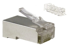 Wtyk RJ45 kat.6 STP Alantec srebrny 100szt.