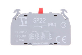 Styk pomocniczy 1R montaż czołowy SP2201-1