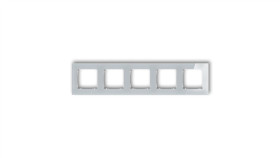 Icon Ramka Uniwersalna Pięciokrotna Zaokrąglona - Efekt Szkła (Ramka: Szara...