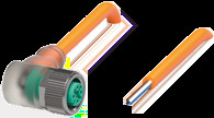 Sensor actuator cable, M12 cable socket, angled, A to open end, 4 pole, 5 m, PUR, orange, 4 A, 70137220-100002