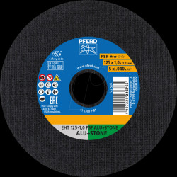 61819015 Cutting discs EHT 125-1.0 PSF ALU+ STONE/10