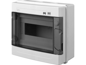 Rozdzielnica natynkowa 9 modułowa 1x9M drzwi transparentne IP40 EP-LUX PLUS RN 1911-01 ELEKTRO-PLAST NASIELSK