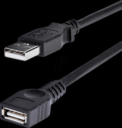 USBEXTAA6BK Black USB Extension Cable A to A 1.8 m