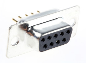 Złącze D-Sub 9-pinowe Żeński Proste Przewlekany raster 2.77mm Złoto