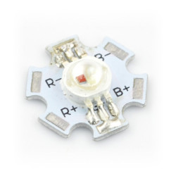 Dioda Power LED Star 3W - RGB z radiatorem