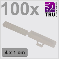 TruComponents 499489 Badge 9.5 x 41.5 mm Clear 100pcs