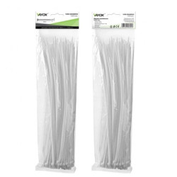 Opaski zaciskowe 3,5mm / 300mm białe 100 szt. VOZ-35300W Vayox