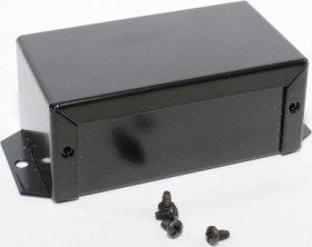 Aluminum enclosure, (L x W x H) 102 x 56 x 41 mm, black (RAL 9005), IP32, 1411FBGBK
