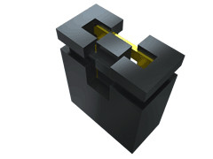 Bocznik, Żeński, Prosty, Żółty, typ: Bocznikujący, 2-pinowe raster: 2.54mm, Złoto