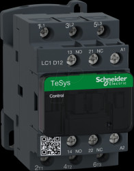 LC1D12P7 Power contactor, TeSys D, 1NC, 3+1NO, 5.5kW, 12A