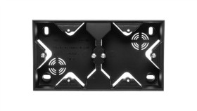 Sonata Puszka Natynkowa Podwójna Czarny Metalik Pnp-2R/33