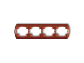 TREND Ramka pozioma 4 poczwórna brązowy metalik 9RH-4 KARLIK