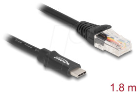 64305 Adapter USB Type-C™ / Serial RS-232 RJ45, 1.8 m black